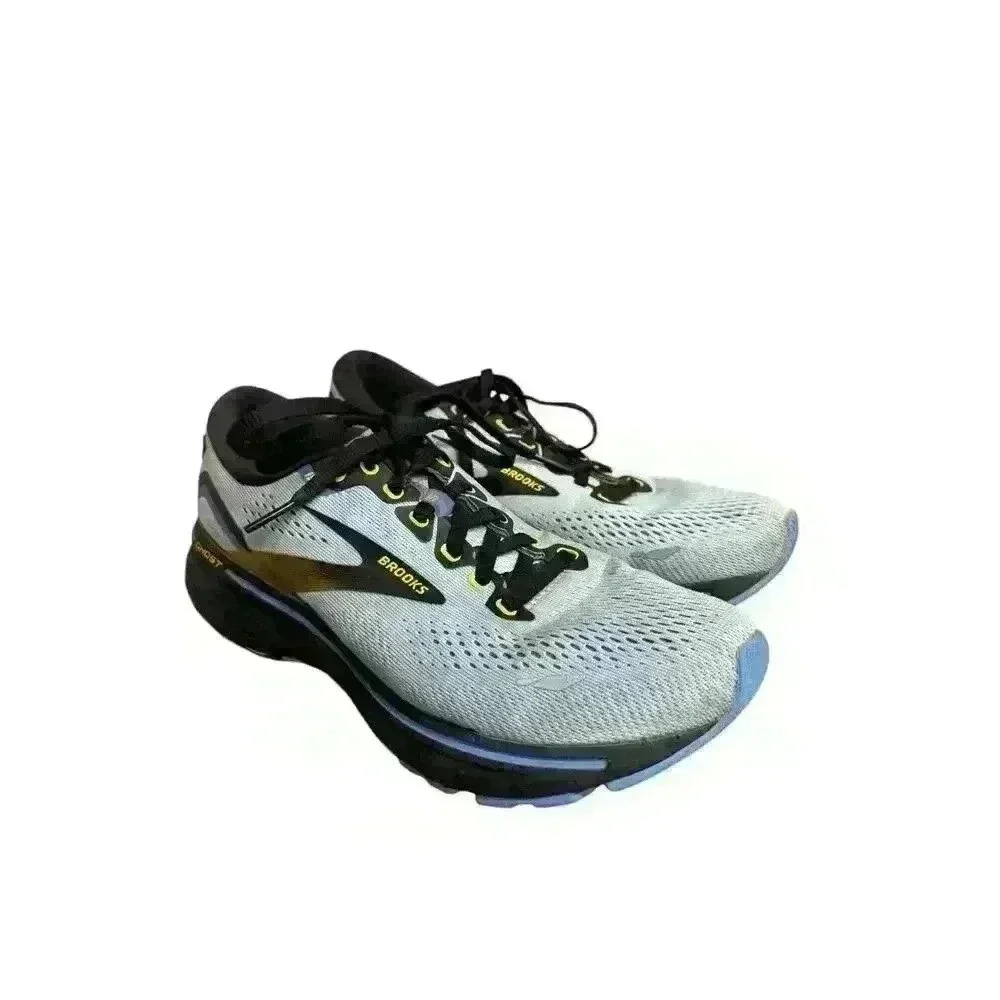 Brooks Women's Ghost 15 Neutral Running Shoe Light Blue/Black/Yellow 9 Medium